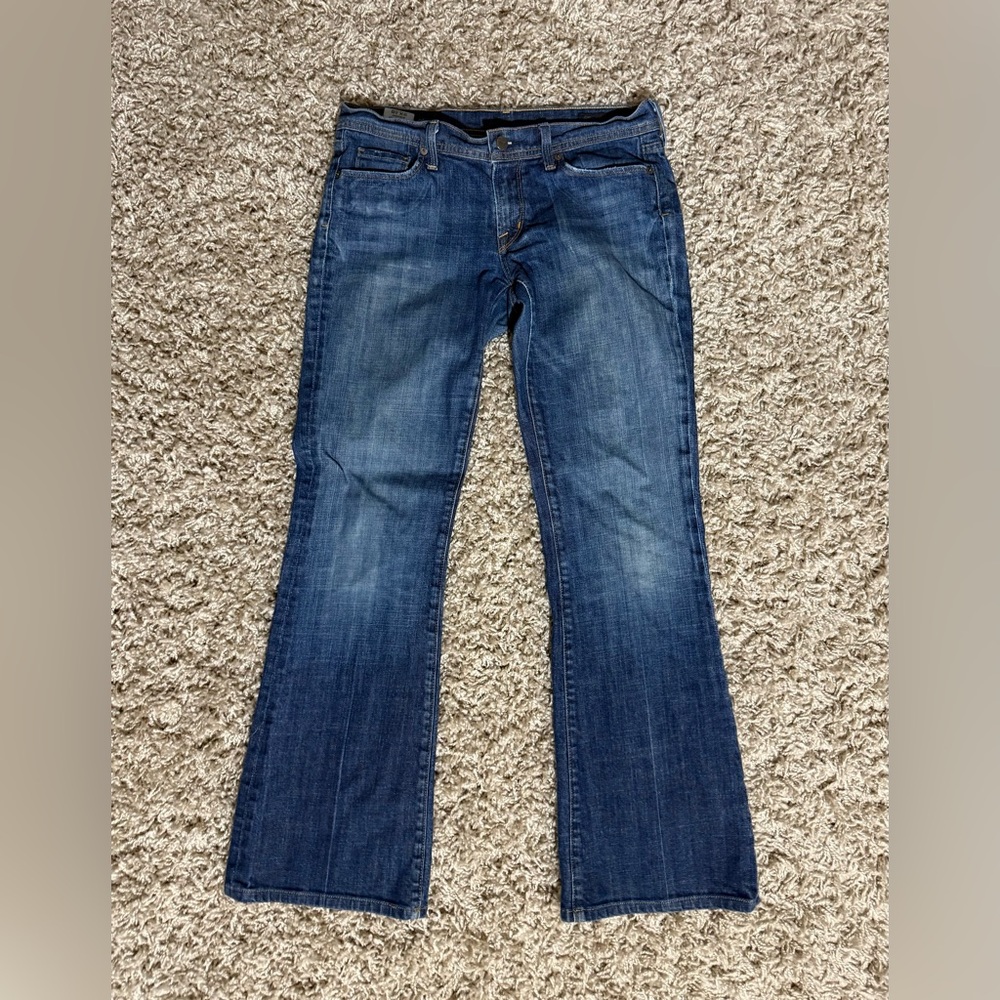Citizens Of Humanity Blue Wide Leg Flare Jeans